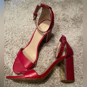 Red Aldo heels, size 9.5